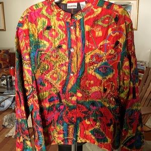 Colorful lightweight jacket. Button down.